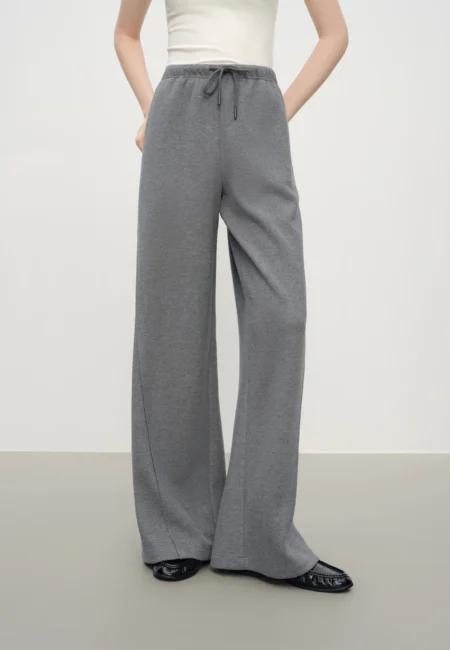 Relaxed Lazy Straight leg Versatile Knitted Casual Pants Women Solid Winter New Pants