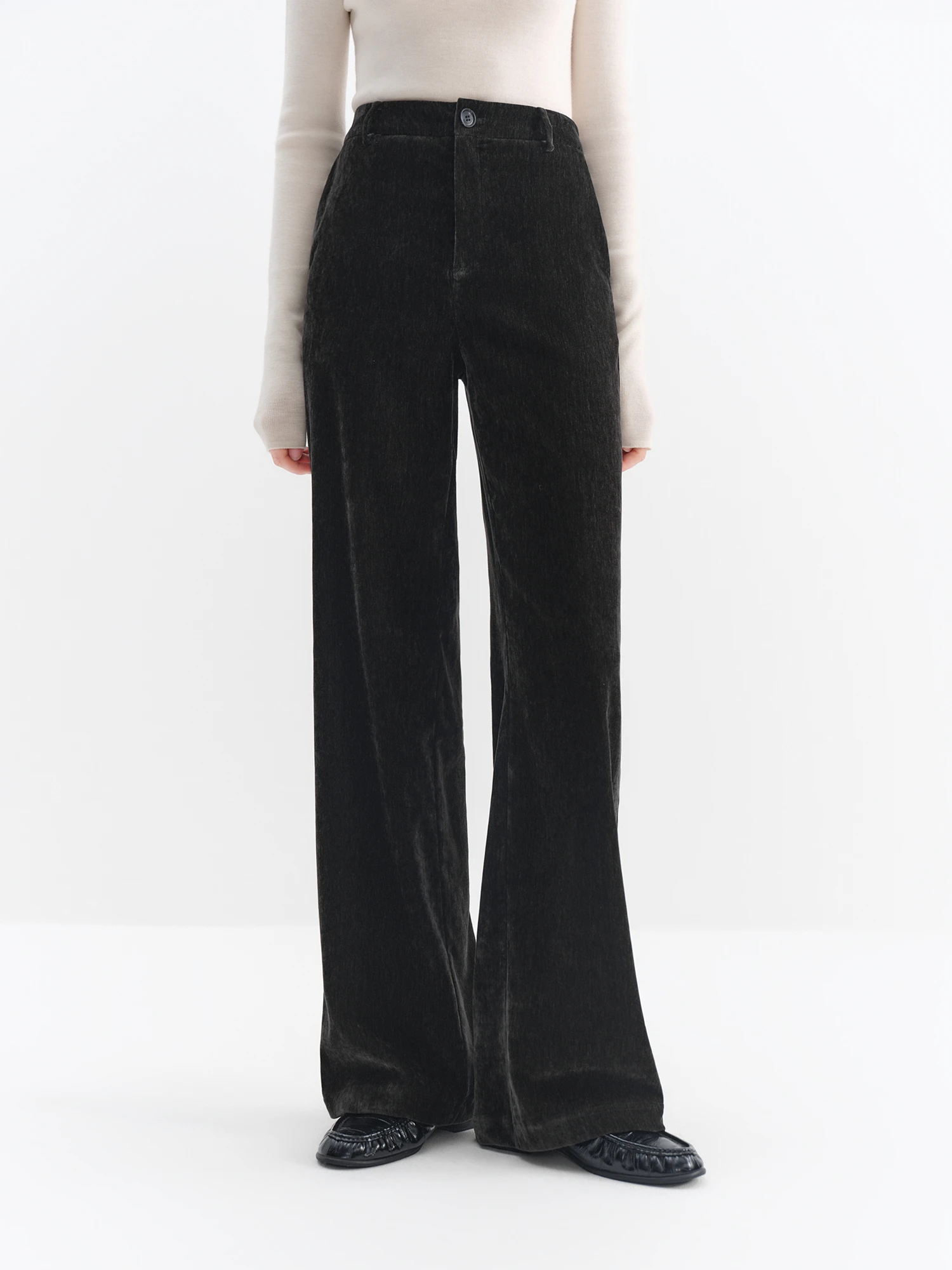kf-Se706b3e57b7f4f62880173a87d2635d7c Chenille Fabric Straight Leg Casual Tros for Women Winter New Arrival Versatile and for Commuting Floor length pants