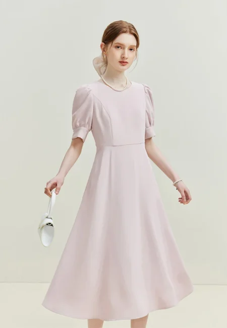 French Elegant Temperament Dress Women's Summer Back Bow Hollow Out Skirt Black Pink White Women Casual Dress