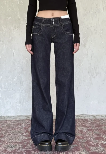 Low Waist Wide Leg Jeans for Women's Summer Loose Drapey Tall Extended Length Hot Girls Wide Leg Denim Pants Y2k Jeans