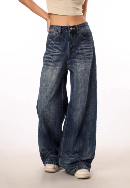 Vintage Baggy High Waist Jeans Women Y2K Wide Leg Oversized Harajuku Popular Fashion Autumn Streetwear Jeans Pants