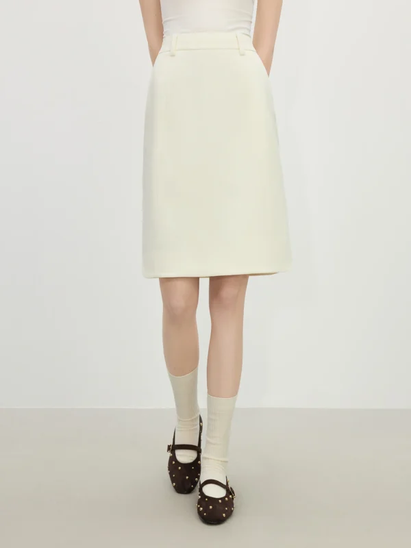 FSLE Minimalism Old Money Style White Versatile Short Skirt for Women Summer New Arrival office Lady Skirt 25FS12345