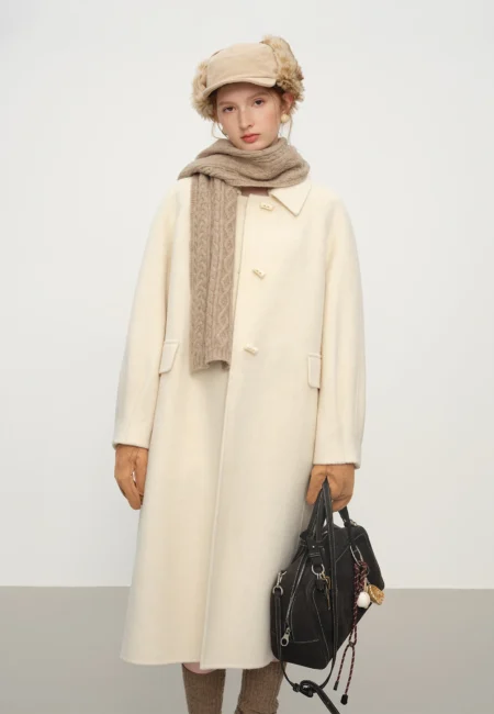 FSLE College Cute Style Casual Commuter Woolen Coat Women's Winter New Double sided Wool Coat