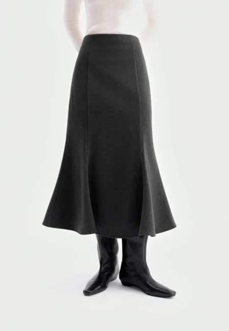 FSLE Autumn Winter Women High Waist Mermaid Hem Skirt Elegant Office Ready Pencil Skirt ming Silhouette