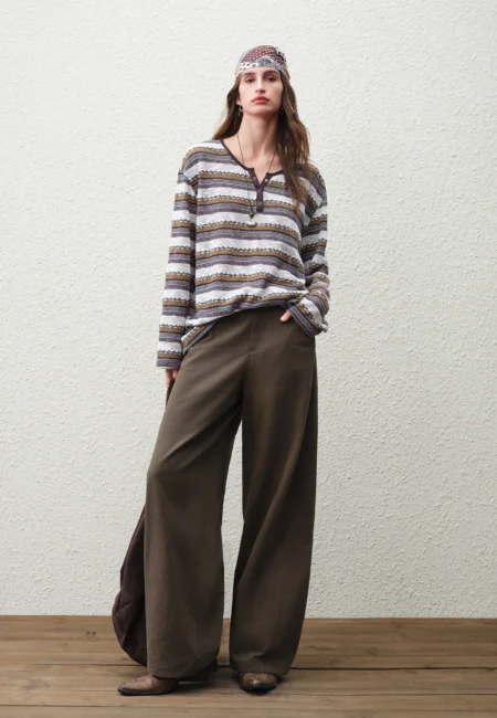 FSLE【Premium Series】2026 Spring Women Embroidered Retro Straight Leg Jeans Wide Leg Flared Denim Pants Y2K Vintage Casual Style