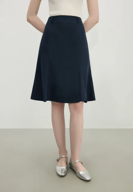 FSLE White Mermaid A Line Skirt Summer High Waisted Office Evening Chiffon Tailored Elegance Casual Loose Skirts 25FS12166