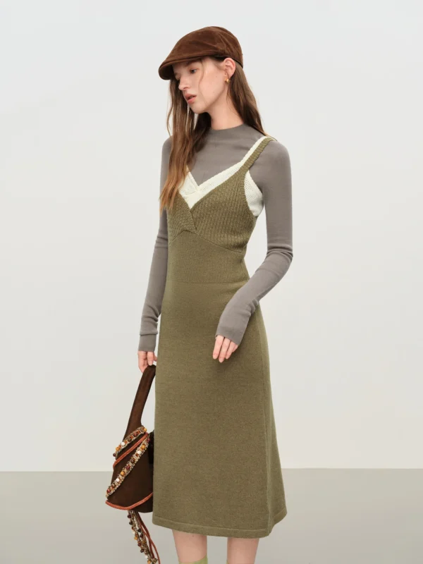 Women's Sleeveless Knit Slip Dress Set with Relaxed Fit