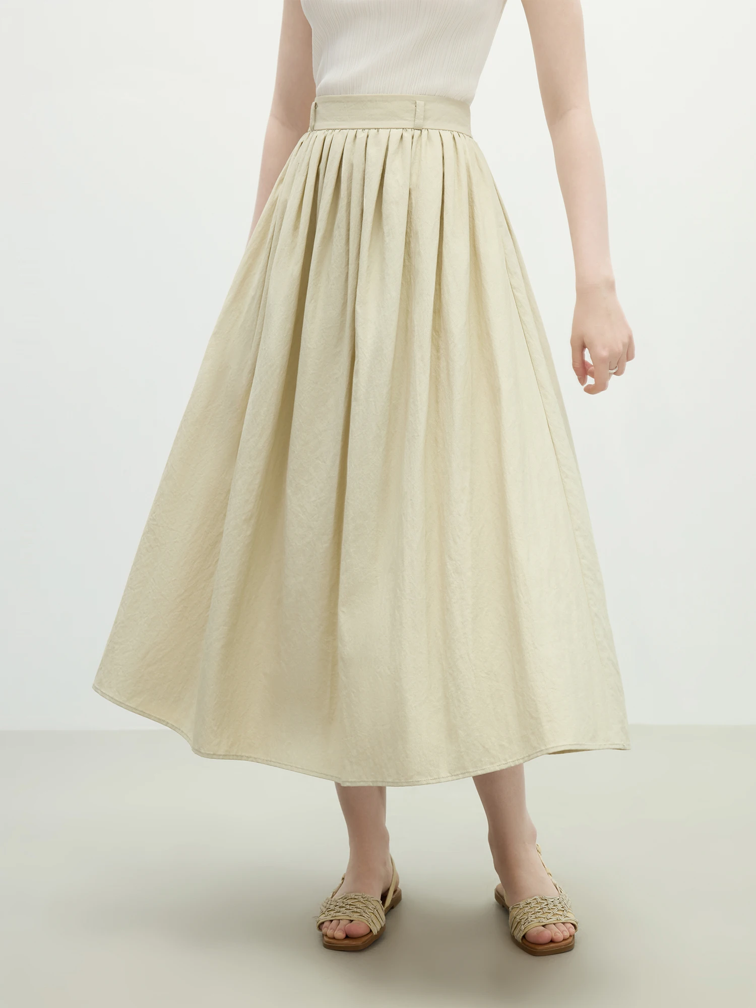 FSLE French Style Minimalist Square Collar Short sleeved Shirt Women Summer New Arrival Top Skirt Suit 25FS12126+25FS12127