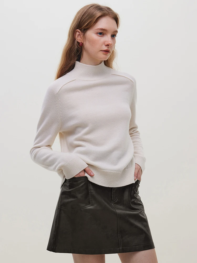 kf-Sf4f19677cb194d1cbf6c4d8c9ec1a10dK FSLE Coffee Colored Leather Skirt A line Half Length Skirt For Women New Autumn Winter High Waisted Short Skirt For Women