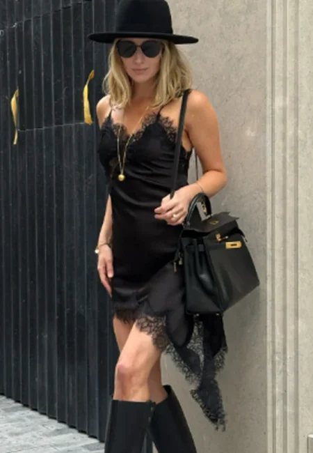 HXAO Asymmetrical Lace Dress Woman Sleeveless Slip Black Dress Summer Satin Party Dresses Backless Short Night Dresses