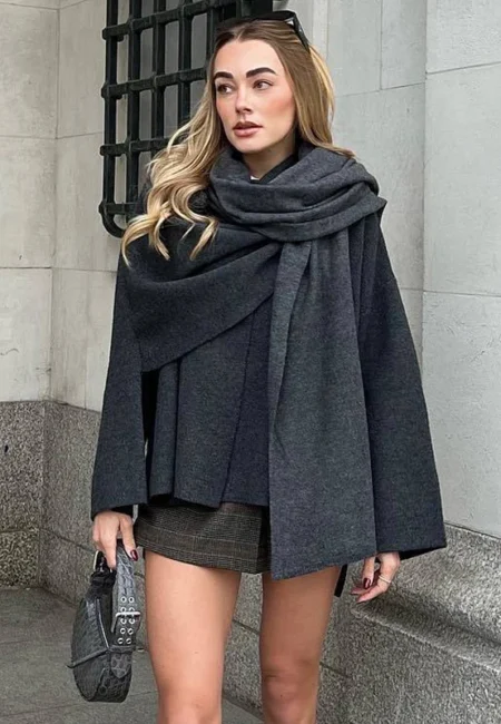 MUJER Asymmetric Plush Jacket Women Long Sleeve Padded Jackets for Women Warm Winter Coat Female New in Coats and Jackets