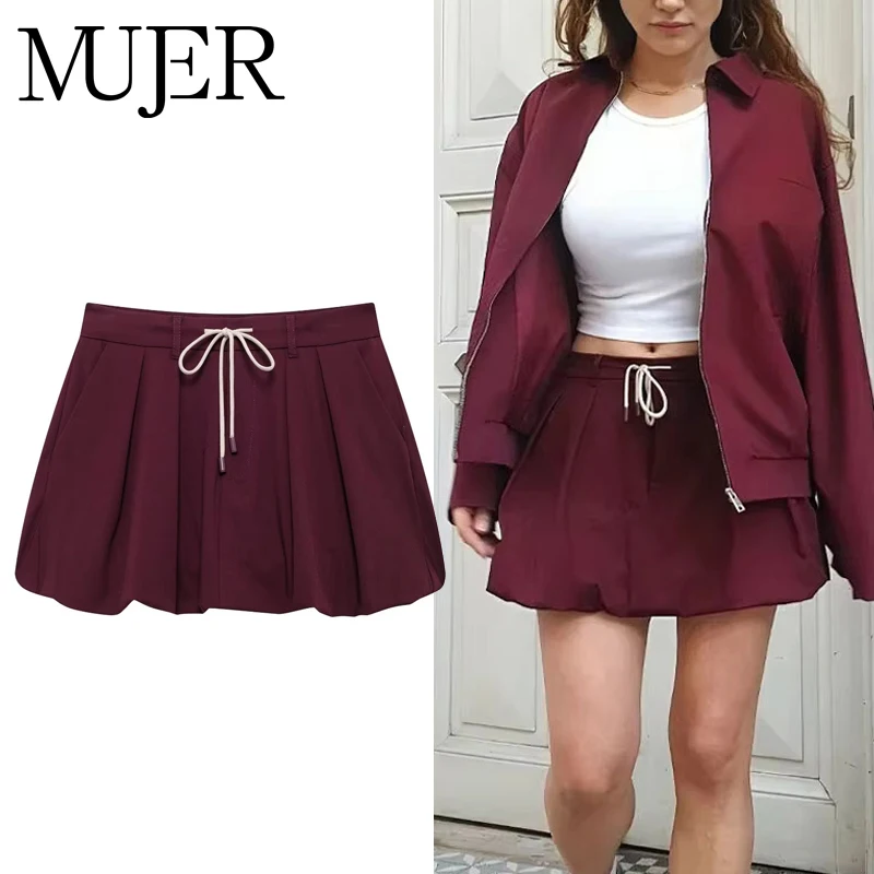 Mujer Balloon Mini Skirt Women Pleated Mid Waist Skirts For Women Autumn Short Women'S Skirts Streetwear Draped Woman Skirt Mujer Balloon Mini Skirt Women Pleated Mid Waist Skirts For Women Autumn Short Women'S Skirts Streetwear Draped Woman Skirt